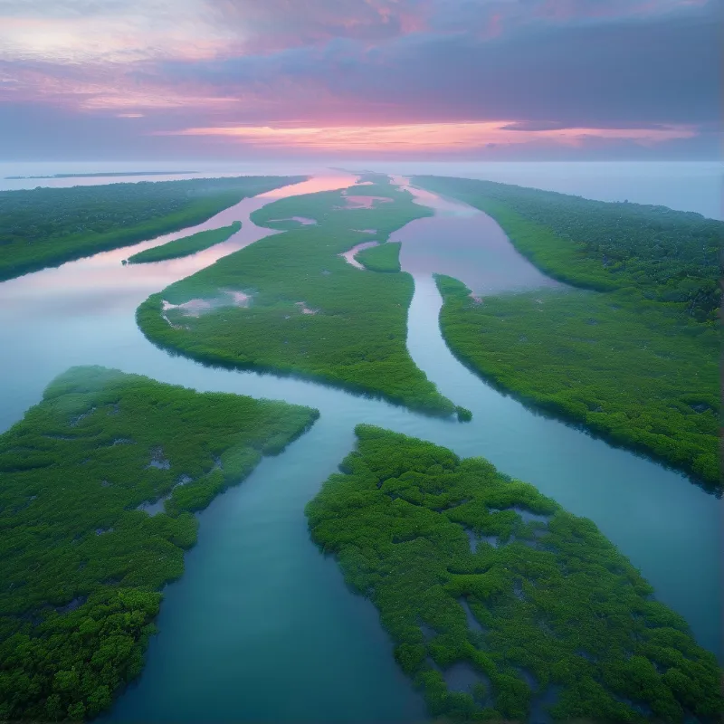 Mangrove River at Sunset