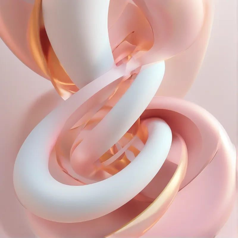 Porcelain Torus Knot — Pastel Ribbon Study