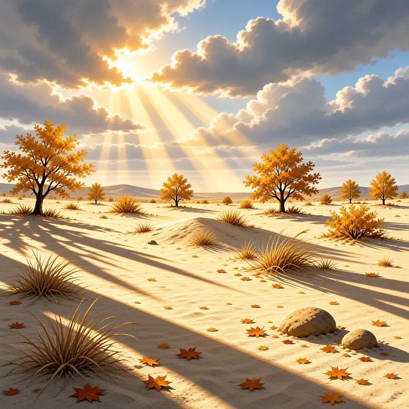 Golden Desert Sunset