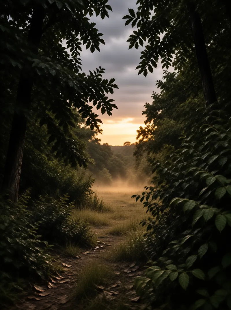 Forest Path to Sunrise
