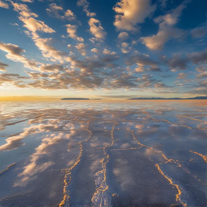 Golden Hour Salt Flat