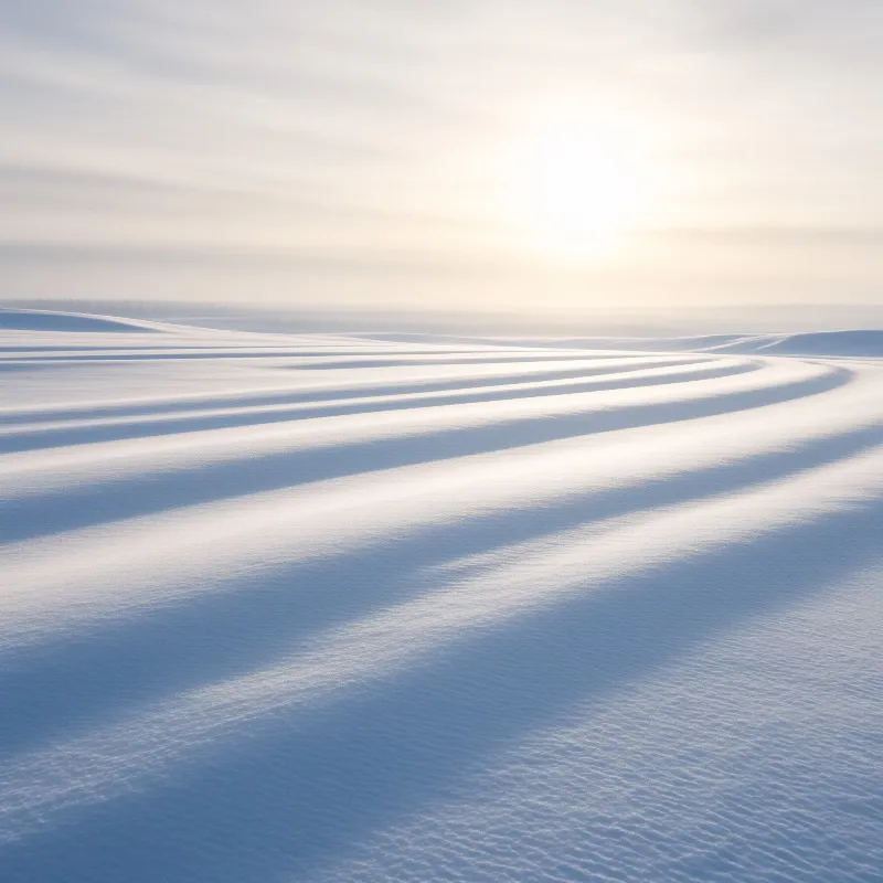 Sunlit Snowy Terrain