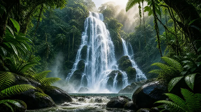 Misty Rainforest Falls