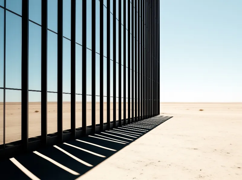 Glass Building in Desert