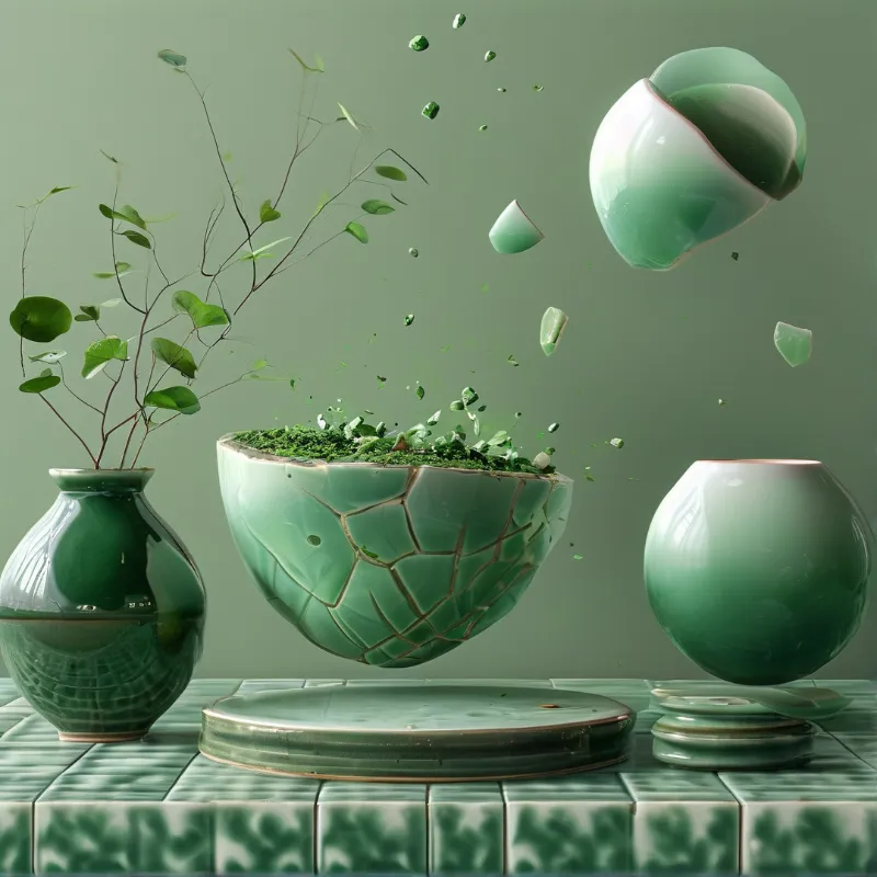 Suspended Green Ceramics