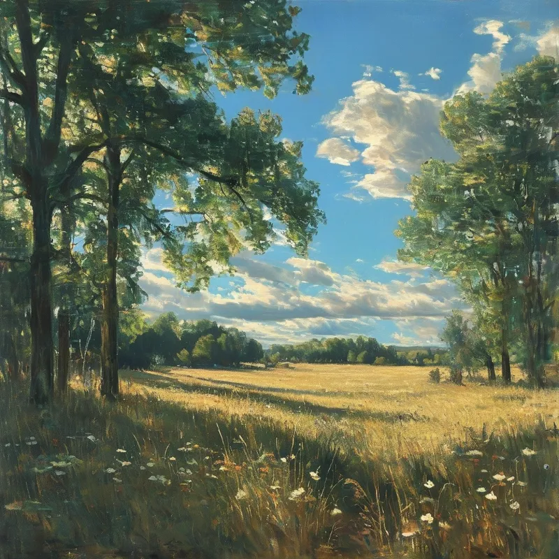 Sunny Meadow Landscape