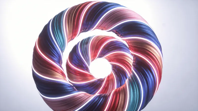 Neon-Lit, Minimalist Spiral