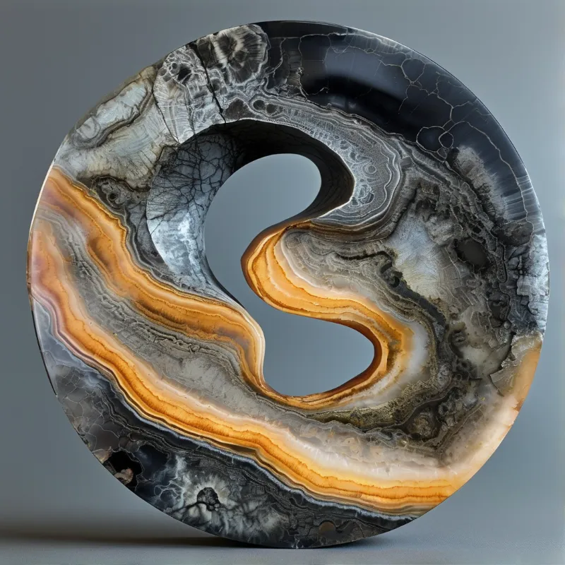 Polished Banded Stone Disc