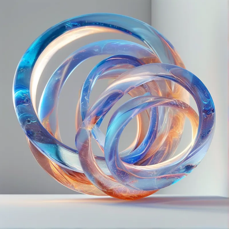 Interlocking Glass Rings