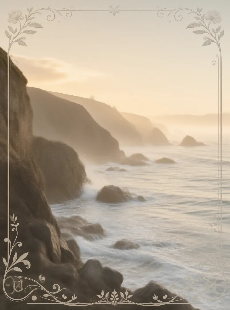 Misty Coastal Cliffs Landscape