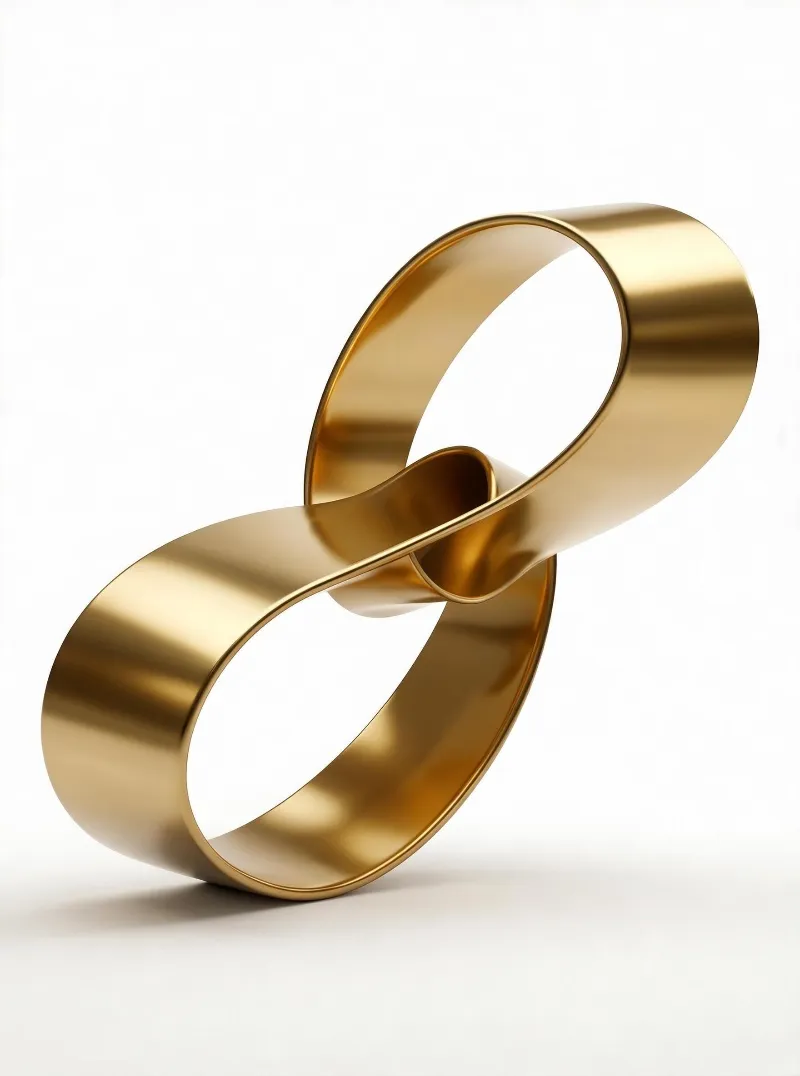 Golden Infinity Sculpture