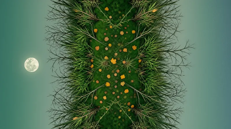 Nature Kaleidoscope and Moon