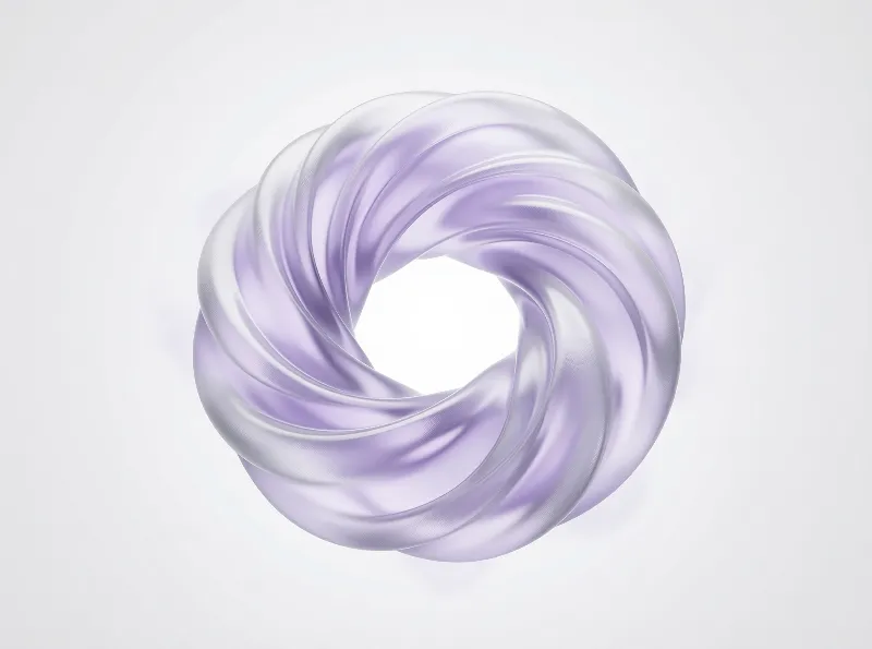 Swirling Purple Abstract Ring