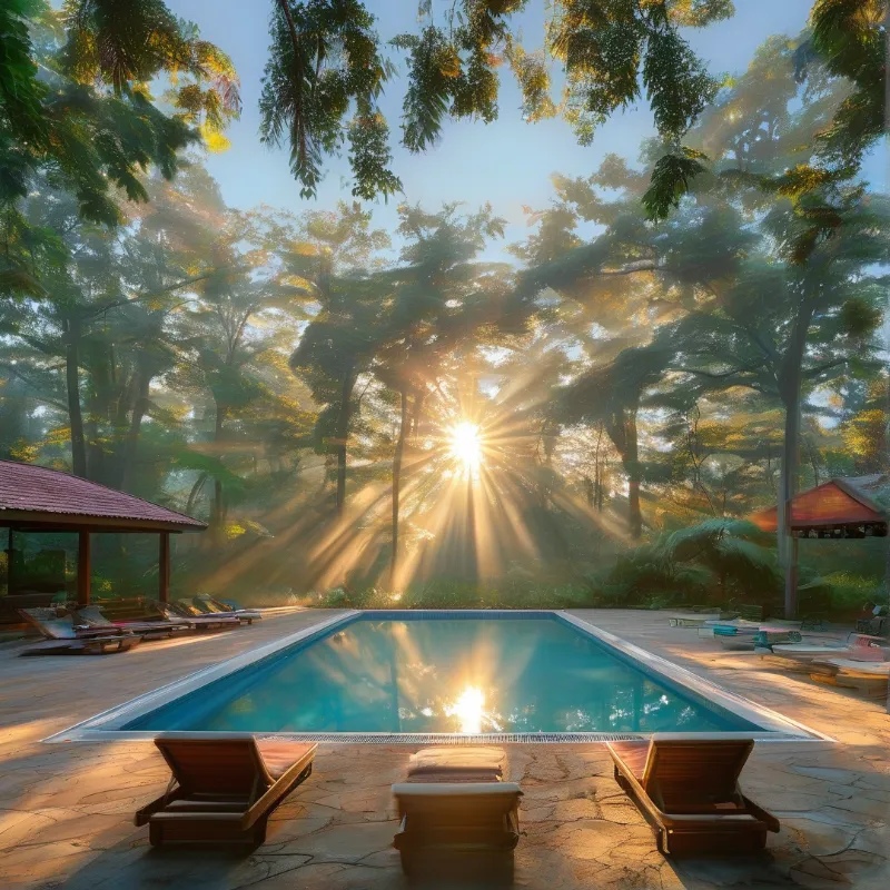 Sunlit Jungle Pool