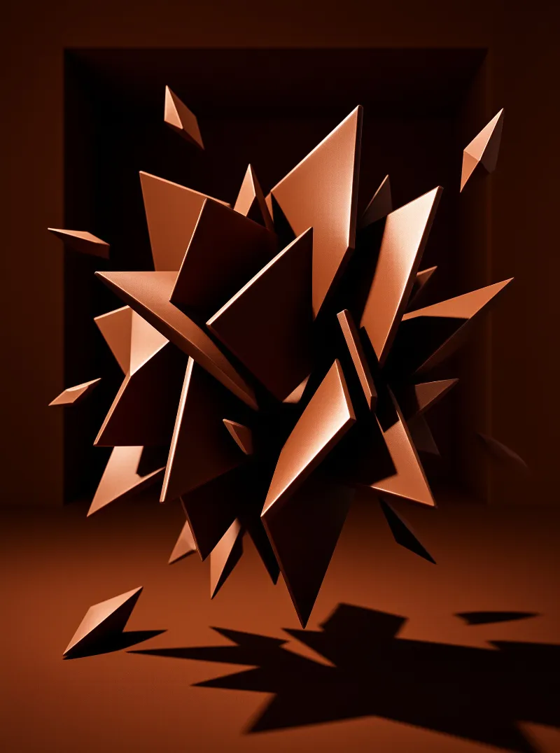 Abstract Metallic Burst