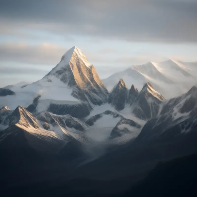 Alpine Snow Peaks at Dawn