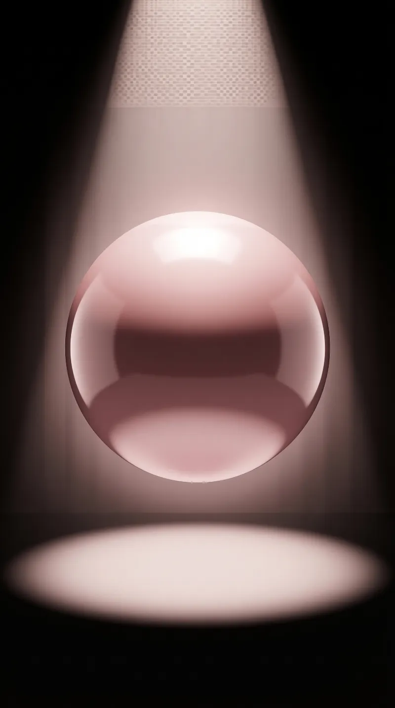 Pink Sphere Under Spotlight