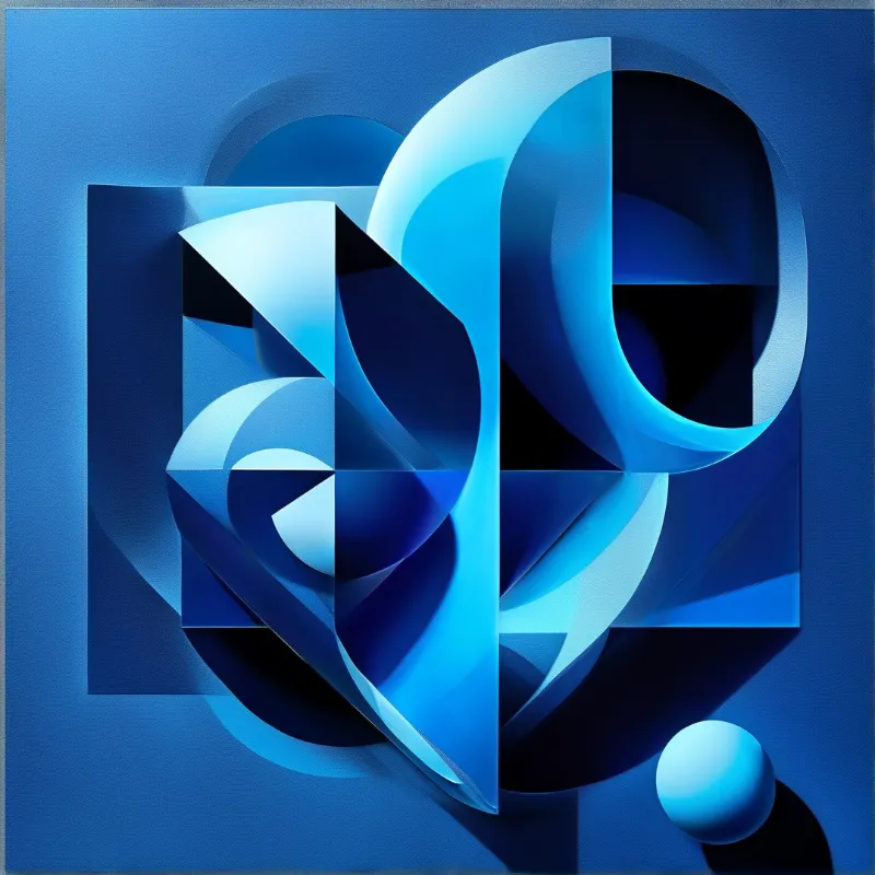 Blue Geometric Abstract