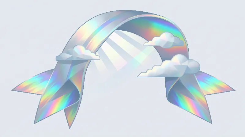 Iridescent Arch — Holographic Cloud Study