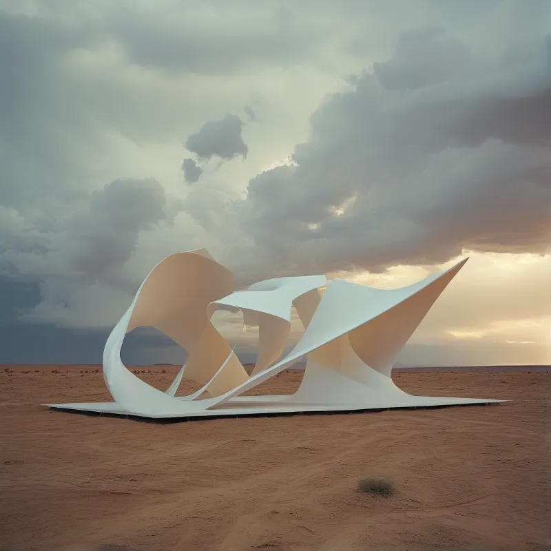 White Sculpture in the Desert