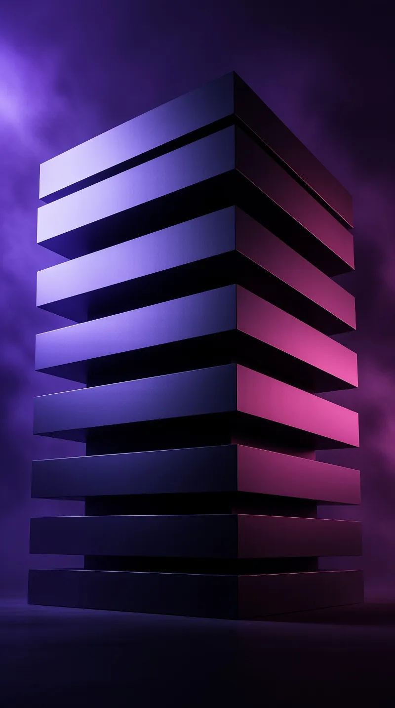 Abstract Purple Stacked Slabs