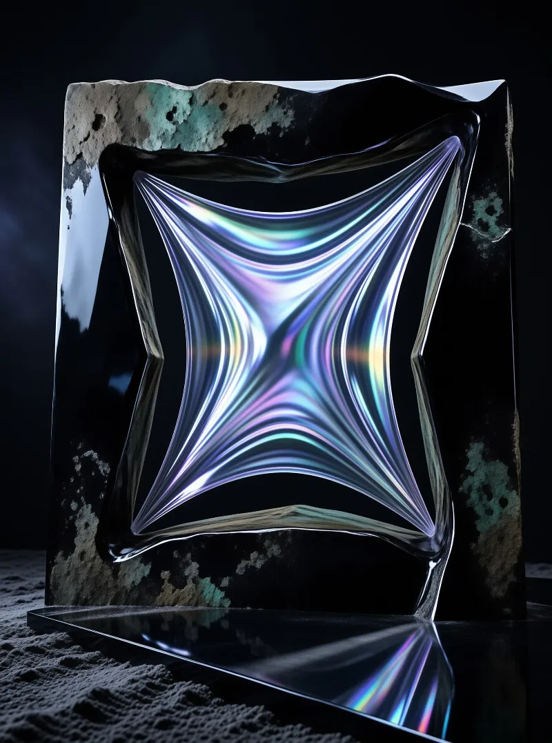 Iridescent Stone Artifact