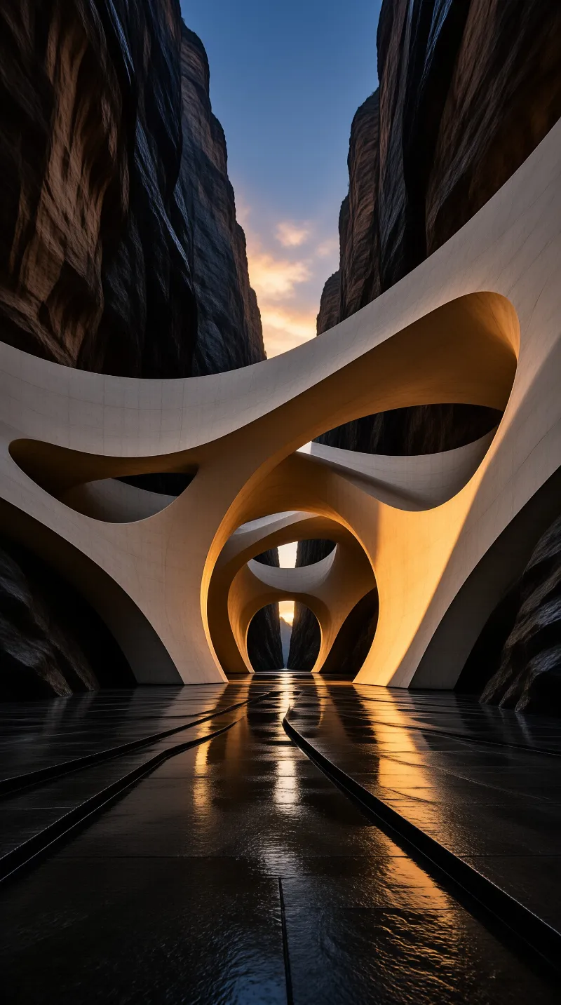 Futuristic Canyon Architecture