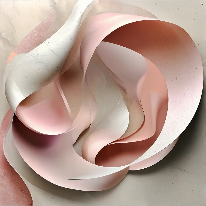 Blush Ribbon — Abstract Form Study