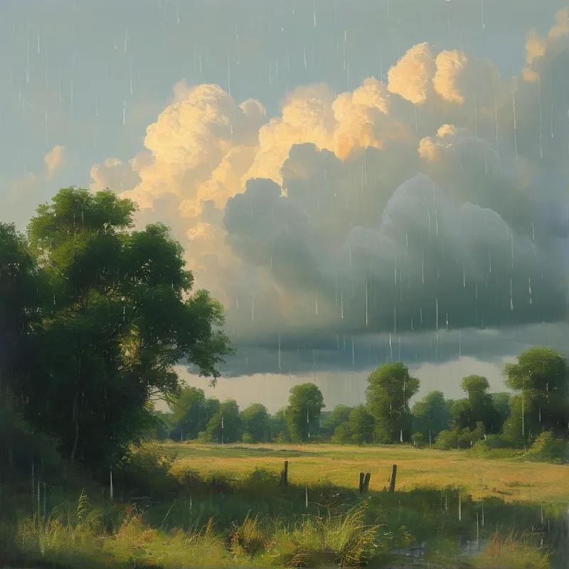 Dramatic Rainy Landscape