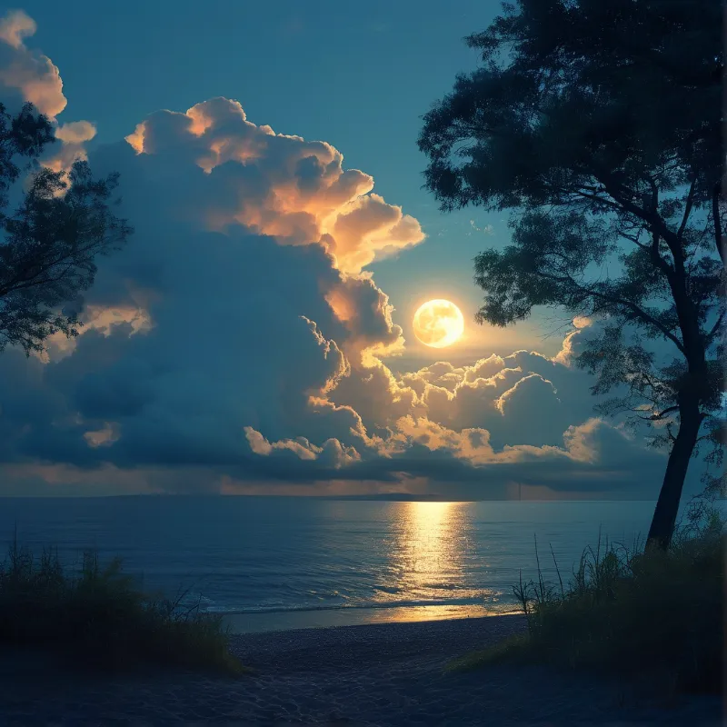 Golden Sunset Over the Sea