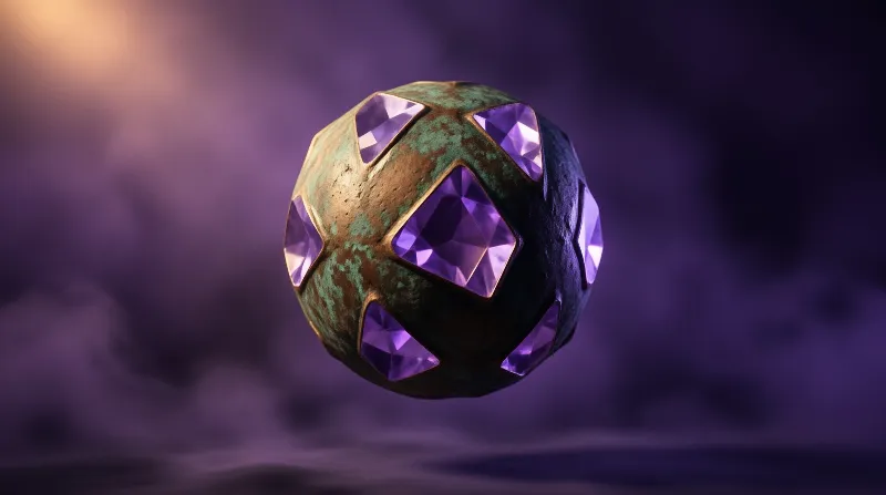 Mystic Purple Crystal Sphere