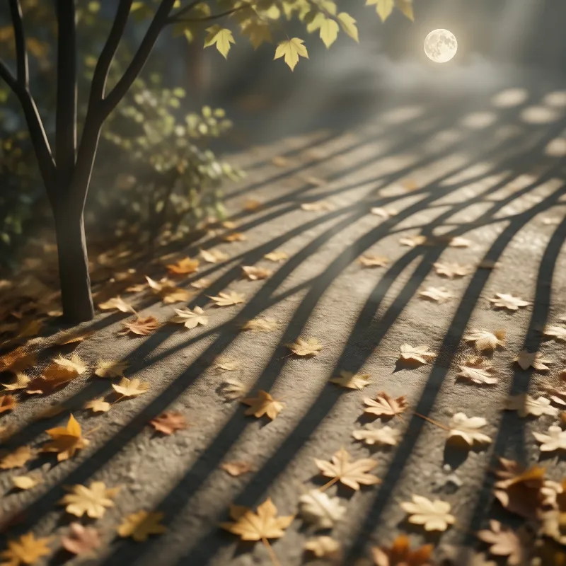 Autumn Leaves and Shadows