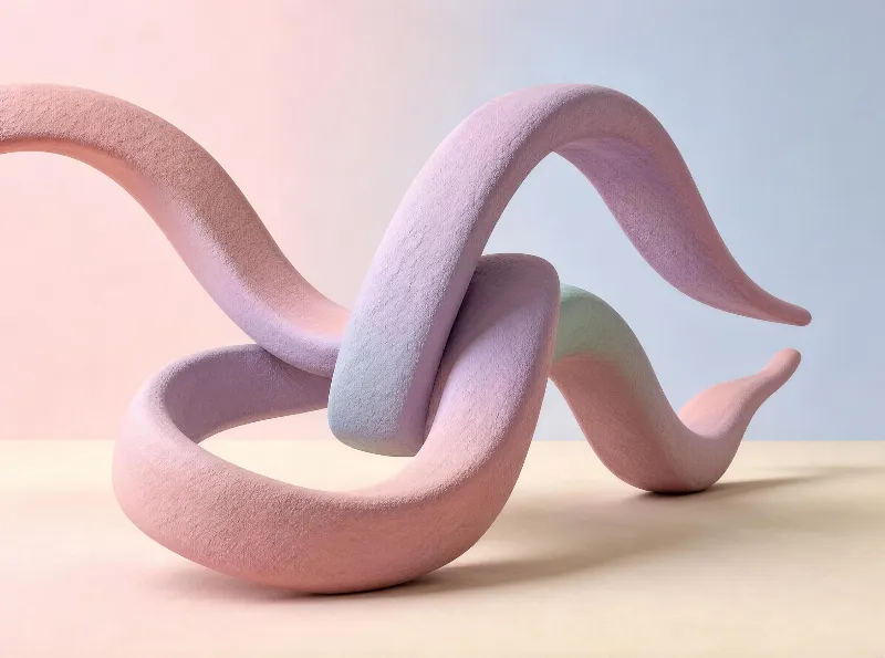 Abstract Pastel Sculpture