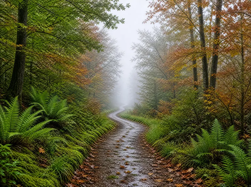 Misty Forest Path