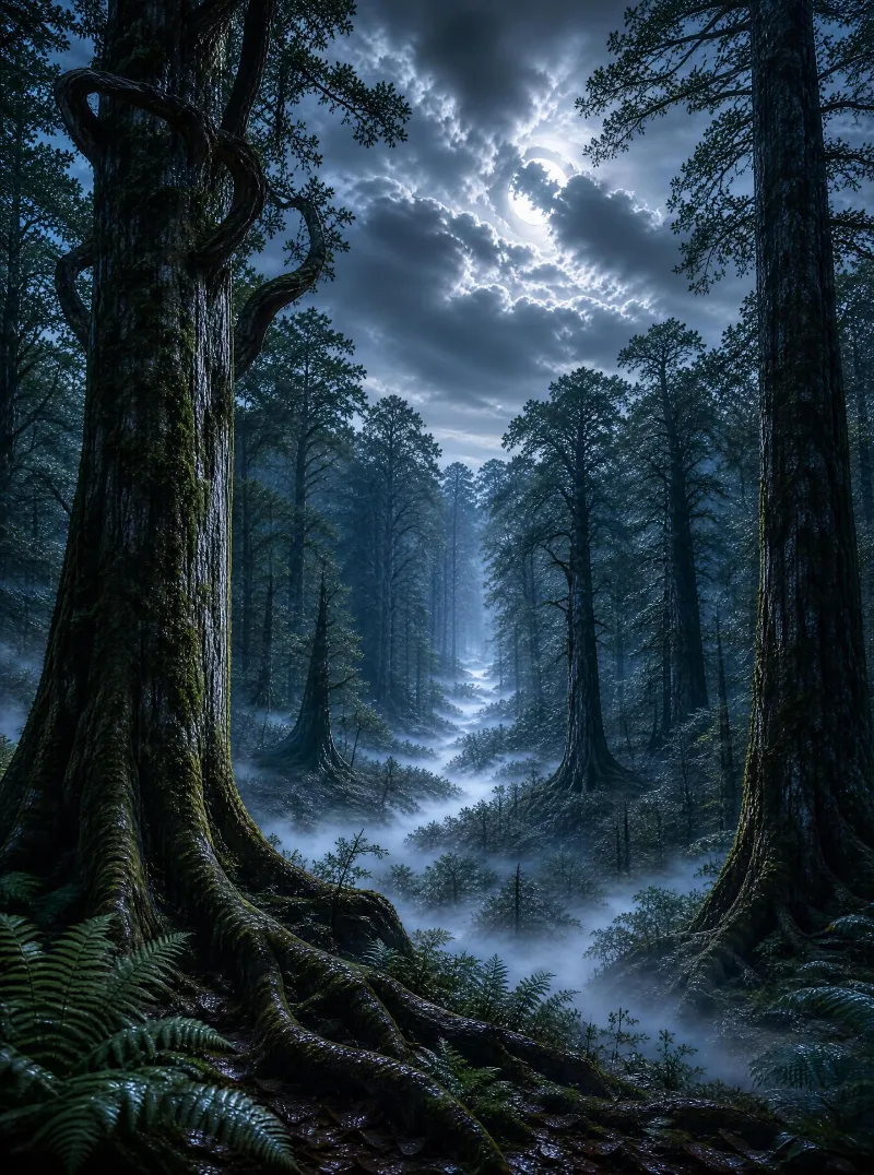 Mystical Forest Night