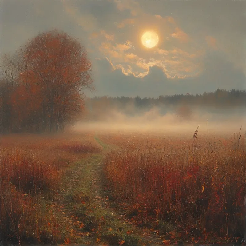 Misty Autumn Path