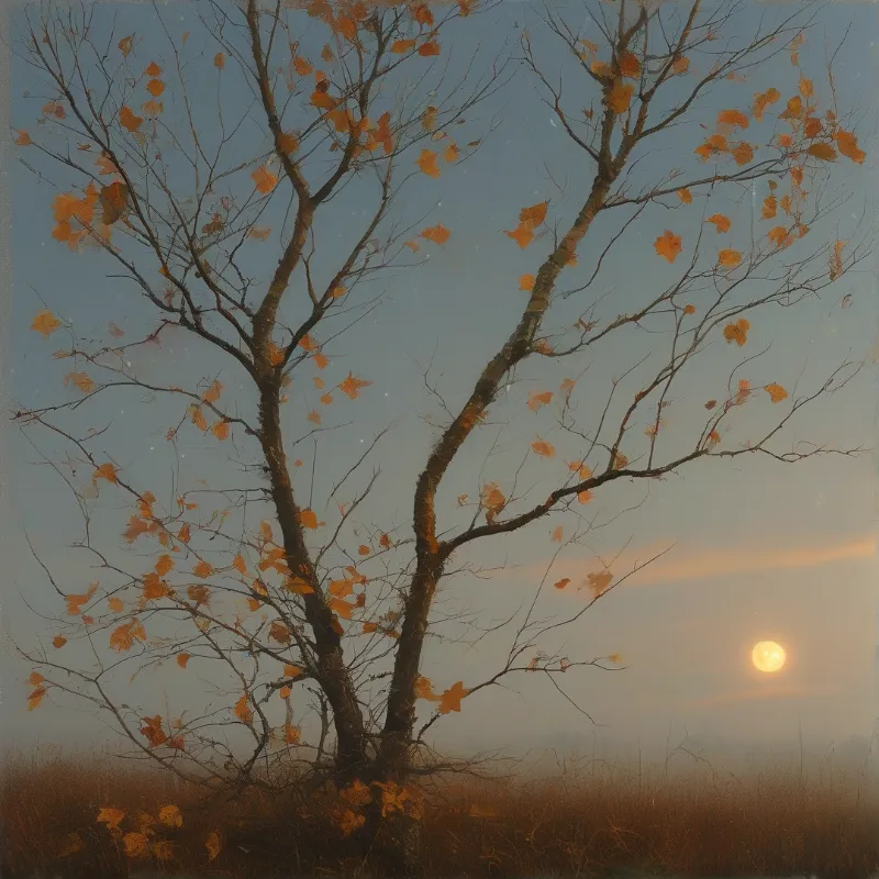 Autumn Tree at Sunset