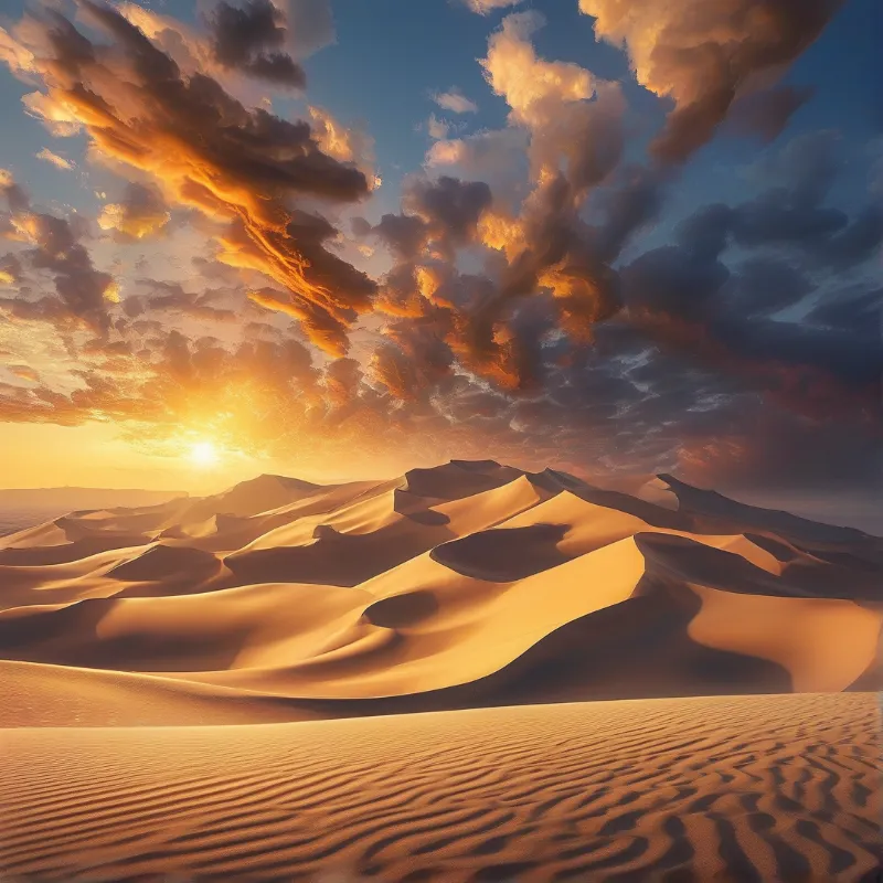 Golden Desert Sunset