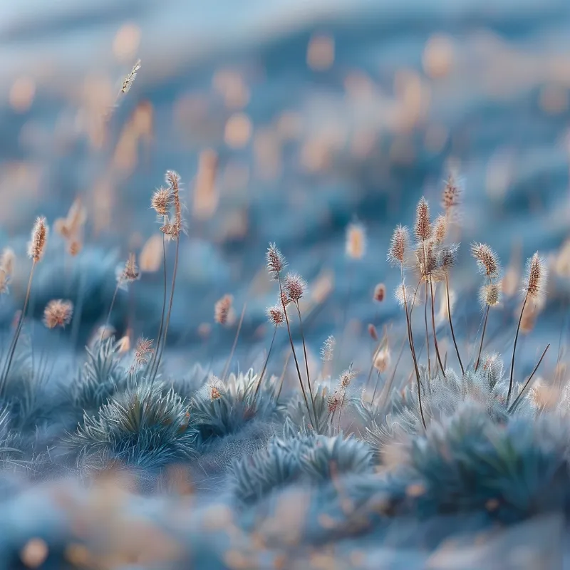 Frosty Grass Close Up