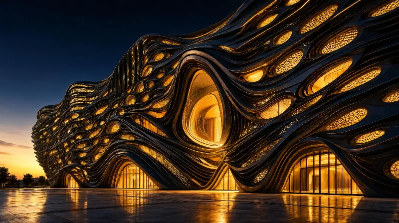 Modern Wave - Shaped Building