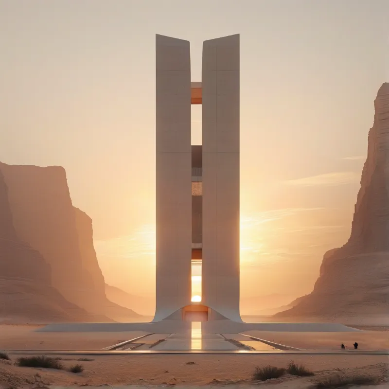 Futuristic Desert Monument