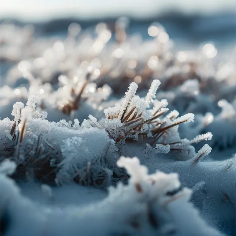 Frost on Pine Needles