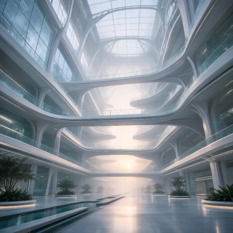 Futuristic Atrium Interior