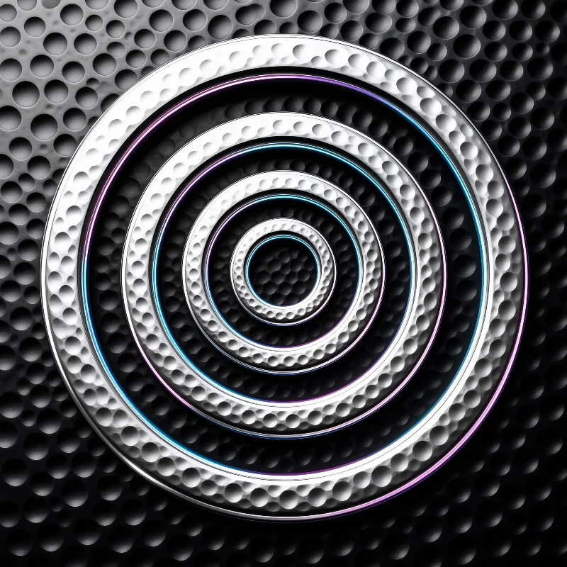 Metallic Concentric Circles