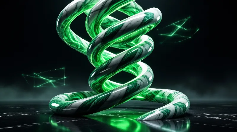 Green Marble DNA Helix