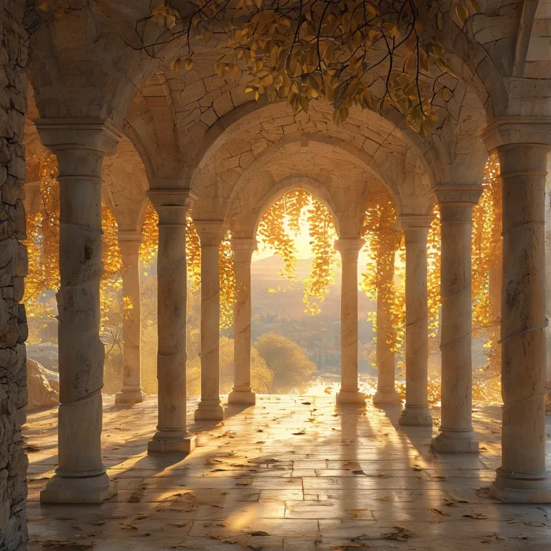 Ancient Archway in Autumn
