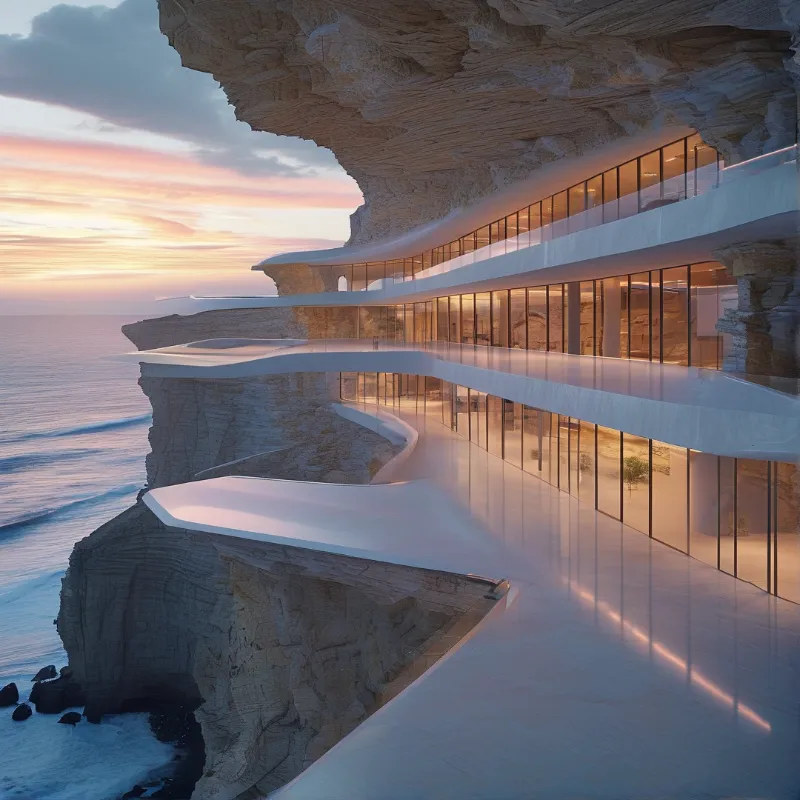 Futuristic Cliffside Villa