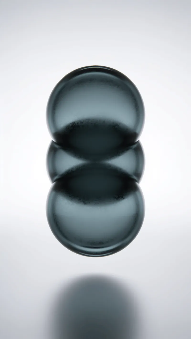 Dark, Frosted Glass Floating Orb