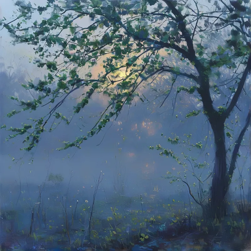 Misty Tree Landscape