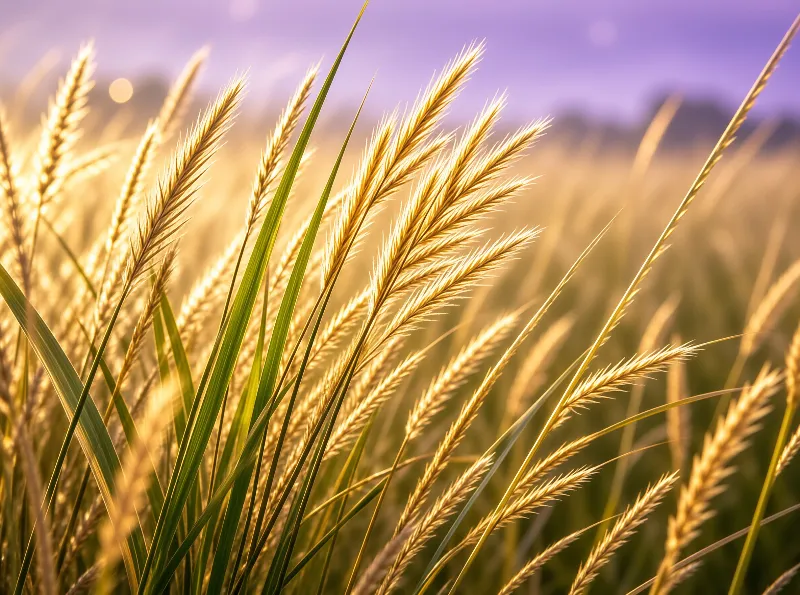 Golden Wild Grass at Dusk